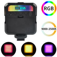 29328 Mini Pocket 64 RGB LED Video Fill Light On Camera Lamp Photographic Lighting for Tripod Filmmaking Video Vlogging 2500 to 9000K