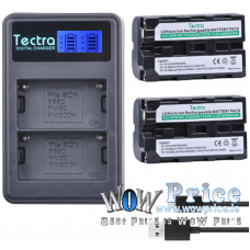 05411 2-Pack NP-F550 NP-F330 NP F550 NP F330 Battery Charger Set for Sony