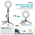 29433 Neewer 2x 6-inch Dimmable LED Ring Light with Tripod Stand & Color Filter
