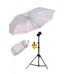 Umbrella Set 2 White 2 Black/Silver Umbrella Continuous Lighting 