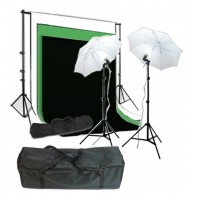 Umbrella Kit 1.8 x 2.8m Muslin Choose Color Background 2 x 3m Support System 250W