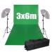 Umbrella Kit 3 x 6m Muslin Choose Color Background 2x3m Stand 250W
