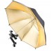 84cm 33 inch Gold & Black Umbrella