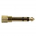 4711 1/4-6.3mm Male to 1/8-3.5mm HEADPHONE ADAPTER STEREO GOLD PLUG 