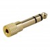 4711 1/4-6.3mm Male to 1/8-3.5mm HEADPHONE ADAPTER STEREO GOLD PLUG 