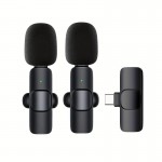 Type-C Wireless Lavalier Microphone For Smartphones Laptops Wireless Condenser Recording Microphone