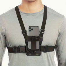 360 Rotatable Mobile Phone Chest Mount Holder – Adjustable Strap with Quick Release - 21231