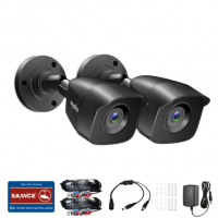 27411 SANNCE 2PCS 2.0MP 1080P TVI Security Cameras Indoor Outdoor IR Night Vision CCTV Surveillance Security Camera with BNC cable