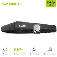 27523 SANNCE 5-in-1 TVI DVR AHD 1080N Security CCTV DVR 8CH Mini Hybrid DVR Support Analog / AHD Camera