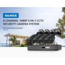 27646 SANNCE 8CH 1080N DVR CCTV System 1080P 2.0MP Security Bullet Cameras
