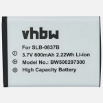 SLB-0837B Samsung Replacement Battery – 500mAh Li-Ion for Digimax Cameras  - 06810