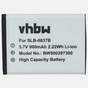SLB-0837B Samsung Replacement Battery – 500mAh Li-Ion for Digimax Cameras  - 06810