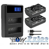 05414 2-Pack LP-E6 LP-E6N Battery Charger Set for Canon