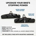 Shuang Jie MTB V-Brake Brake Pads  for Shimano, SRAM & Major V-Brake Systems - 49333