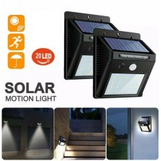 37555-2 2pcs 20 LED Solar Power Garden Lamp