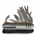 Stainless Steel 11 Function Pocket Knife with Belt Pouch - 33116 Stainless Steel 11 Function Pocket Knife with Belt Pouch - 33116