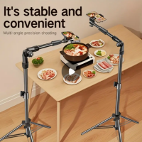 Tripod Stand Adjustable 70-Inch Carbon Steel with Telescopic Arm & Phone Holder - 20722