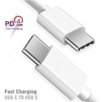 4763 1m White USB Type C to USB Type C Fast Charging Dual Type C Cable