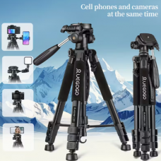 UEGOGO Aluminum Tripod 60″ Adjustable with 360° Ball Head – Camera & Smartphone Stand (Black) - 20711