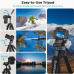 UEGOGO Aluminum Tripod 60″ Adjustable with 360° Ball Head – Camera & Smartphone Stand (Black) - 20711