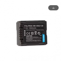 VW-VBG130 Replacement Battery for Panasonic Camcorders – 7.2V 1500mAh Li-ion