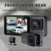 25322 Vavupo 3-Camera Dash Cam for Cars - 1080P Front & Rear Recording, 5.08cm IPS Screen, G-Sensor, Night Vision