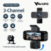 25321 Vavupo 3-Channel Dash Cam - High-Resolution Front & Rear Car Recorder with Seamless Loop