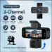 25321 Vavupo 3-Channel Dash Cam - High-Resolution Front & Rear Car Recorder with Seamless Loop