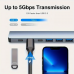 4412 Versatile USB Hub Adapter 8-in-1 High-Speed Expansion with SD/TF Card Reader