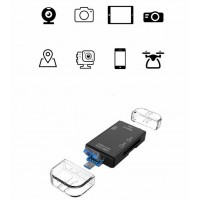 4759 5 in1 USB 3.0 Type C / USB / Micro USB SD TF Memory Card Reader OTG Adapter