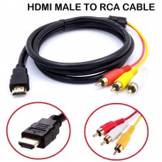 4862 1.5m HDMI Male to 3 RCA Audio Video AV Cable Adapter