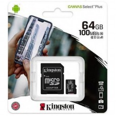 3233 Kingston 64GB MicroSD SD Card Class 10 Speed 100MB/s