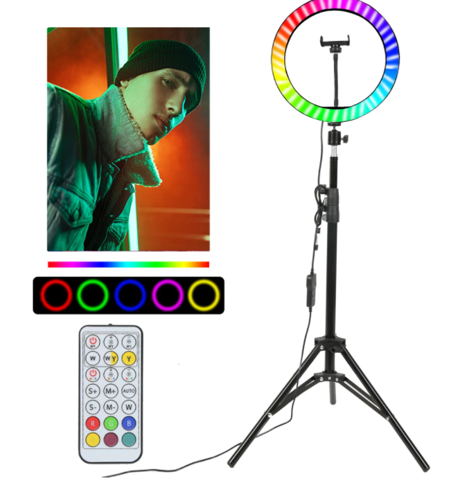 29534 10 Inches RGB LED Ring Selfie Light